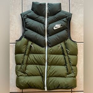 Nike Olive and Dark Green Puffer Vest